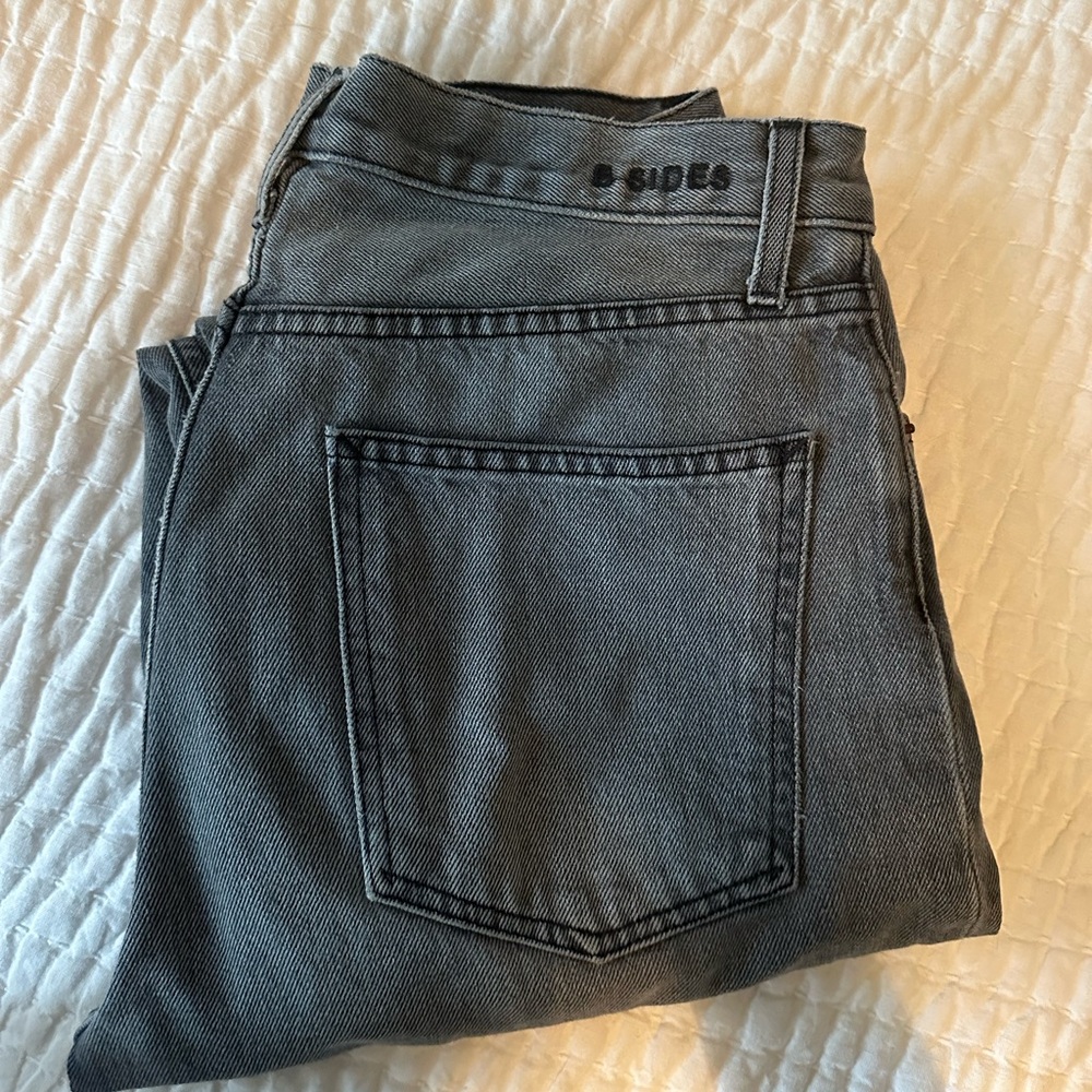 B Sides gray straight leg jeans